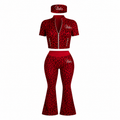Red Chettah Chica Set